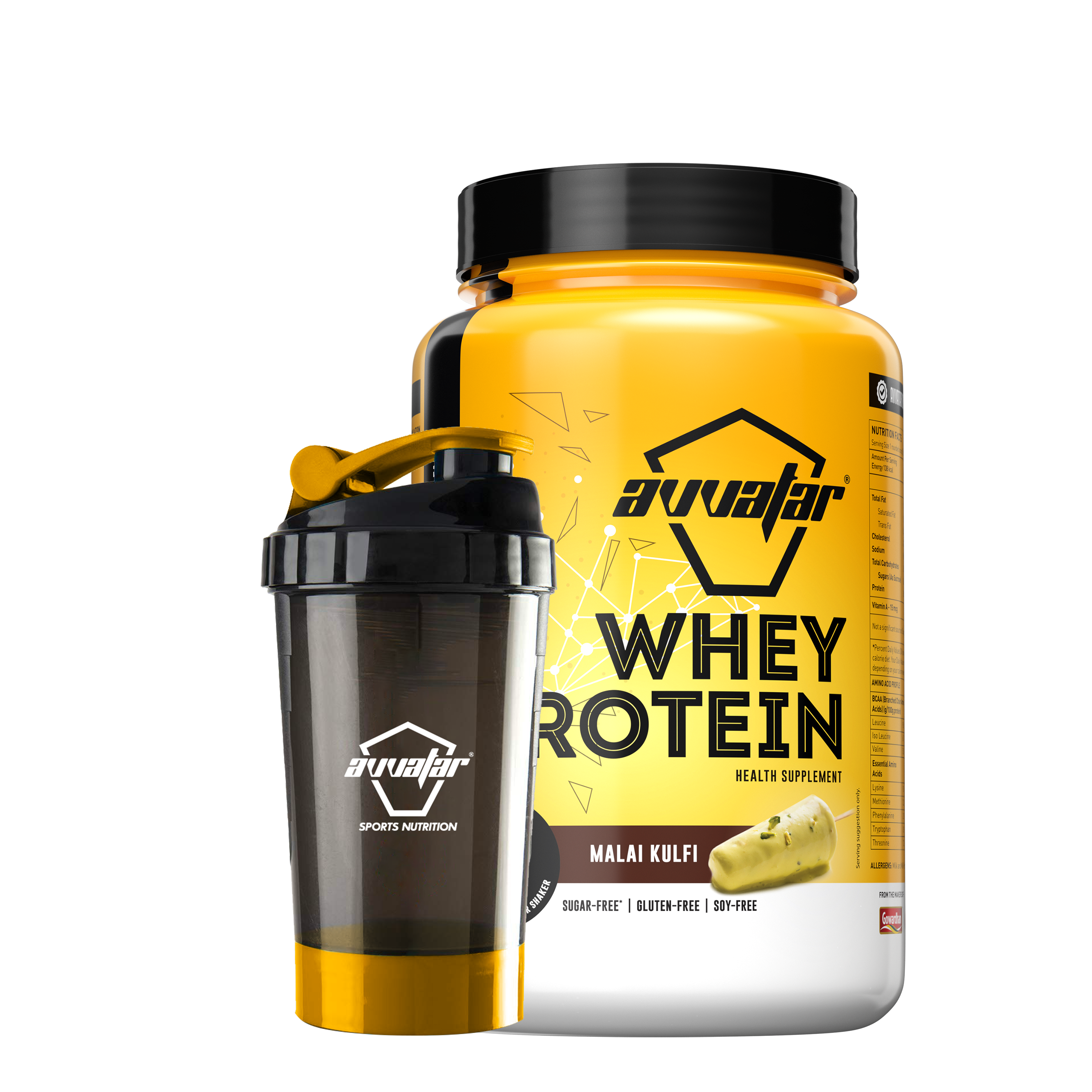 Buy 1 kg Malai Kulfi flavour whey protein made from 100% fresh cow milk for muscle gain & strength. Premium whey protein concentrate & isolate blend.