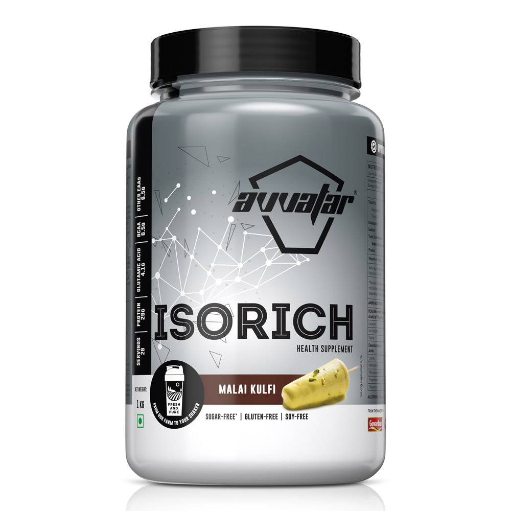 Fuel your workouts with the goodness of Caramel Crème Isorich protein. 1 kg of pure isolate protein powder for maximum muscle gains. Order yours today!