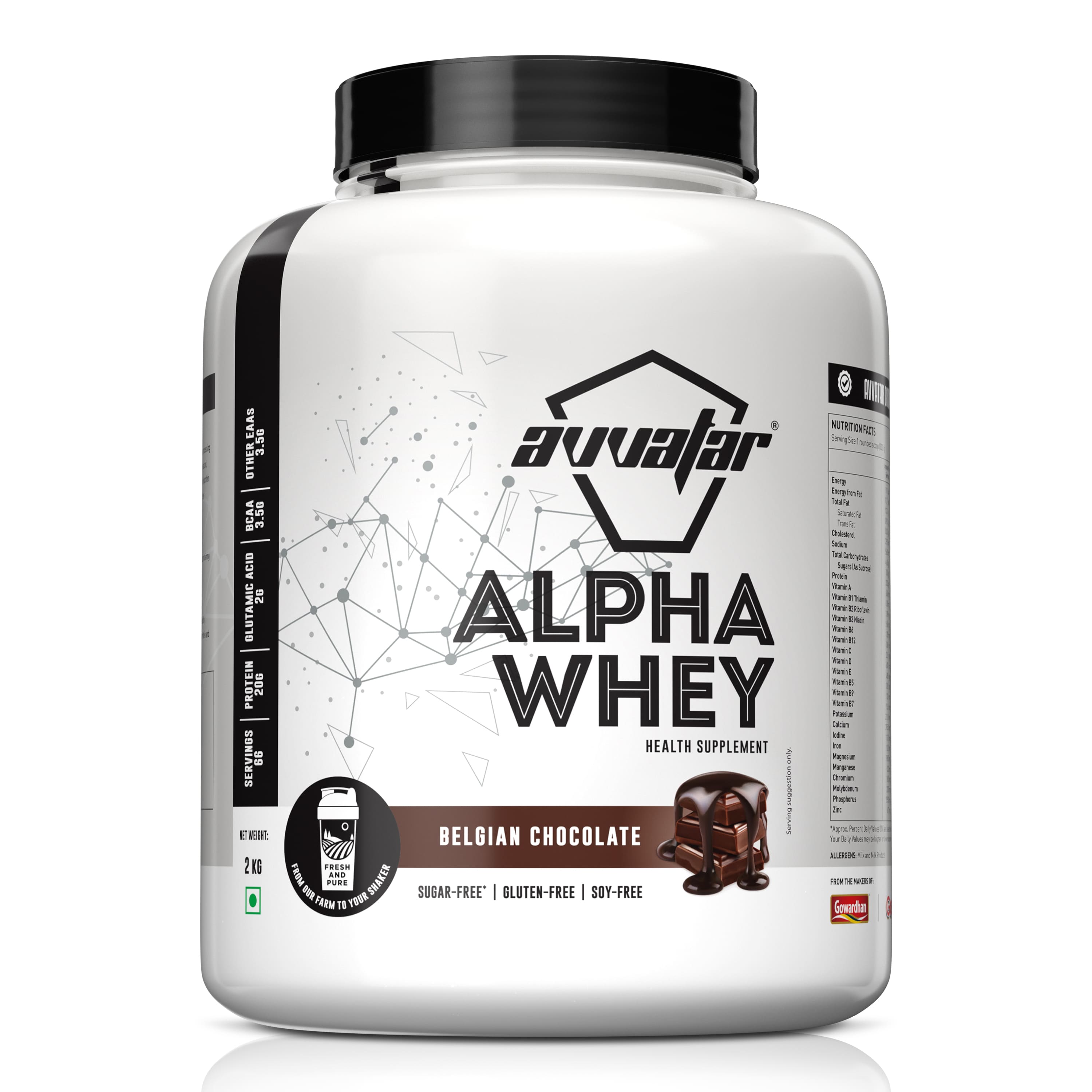 Transform your workouts with Alpha Chocolate whey, the ultimate protein choice. Discover 2 kg of excellence for your fitness journey. Shop now!